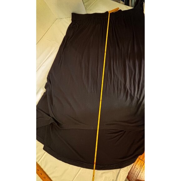 Jane Ashley Black High-Low Maxi Skirt Elastic Waist Viscose Fabric Women’s 3X - Picture 6 of 7
